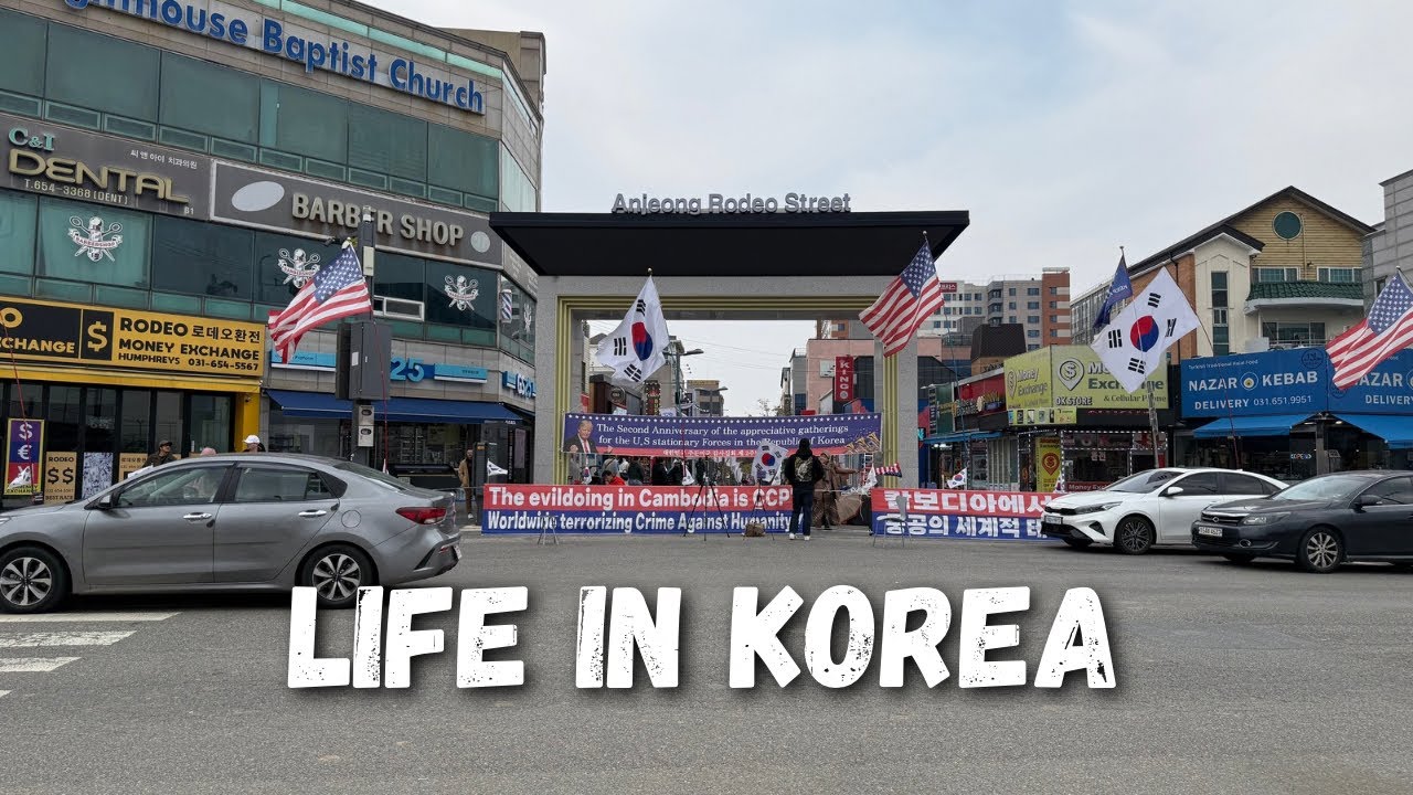 A DAY IN PYEONGTAEK SOUTH KOREA 🇰🇷🪖 Camp Humphreys (Anjeong Rodeo Street)