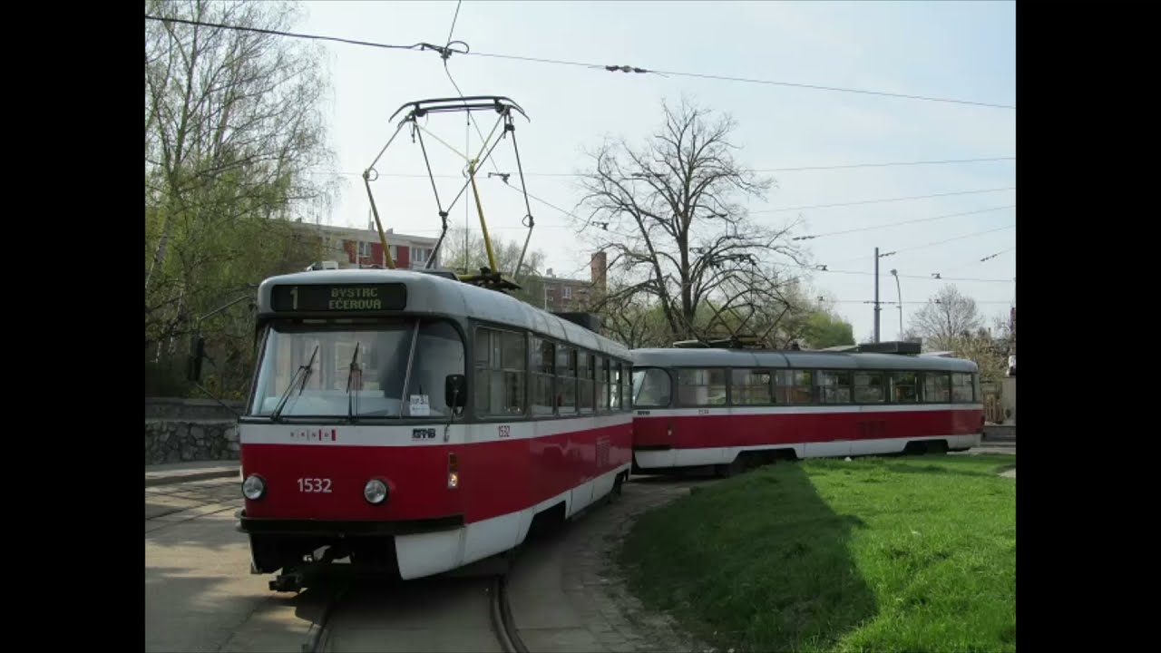 Brno: Linka 1 / Trasa: Bystrc Ečerova - Řečkovice / Vůz: Tatra T3M