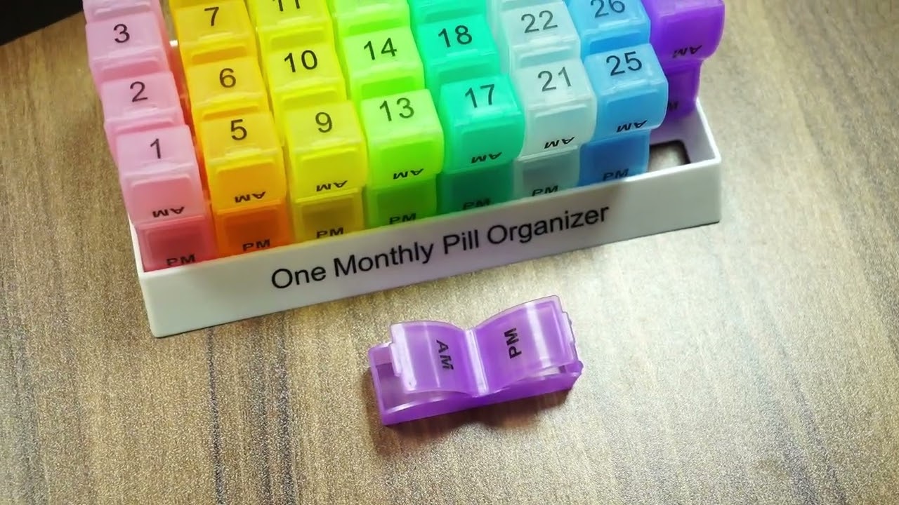 AM PM Monthly Pill Organizer Box