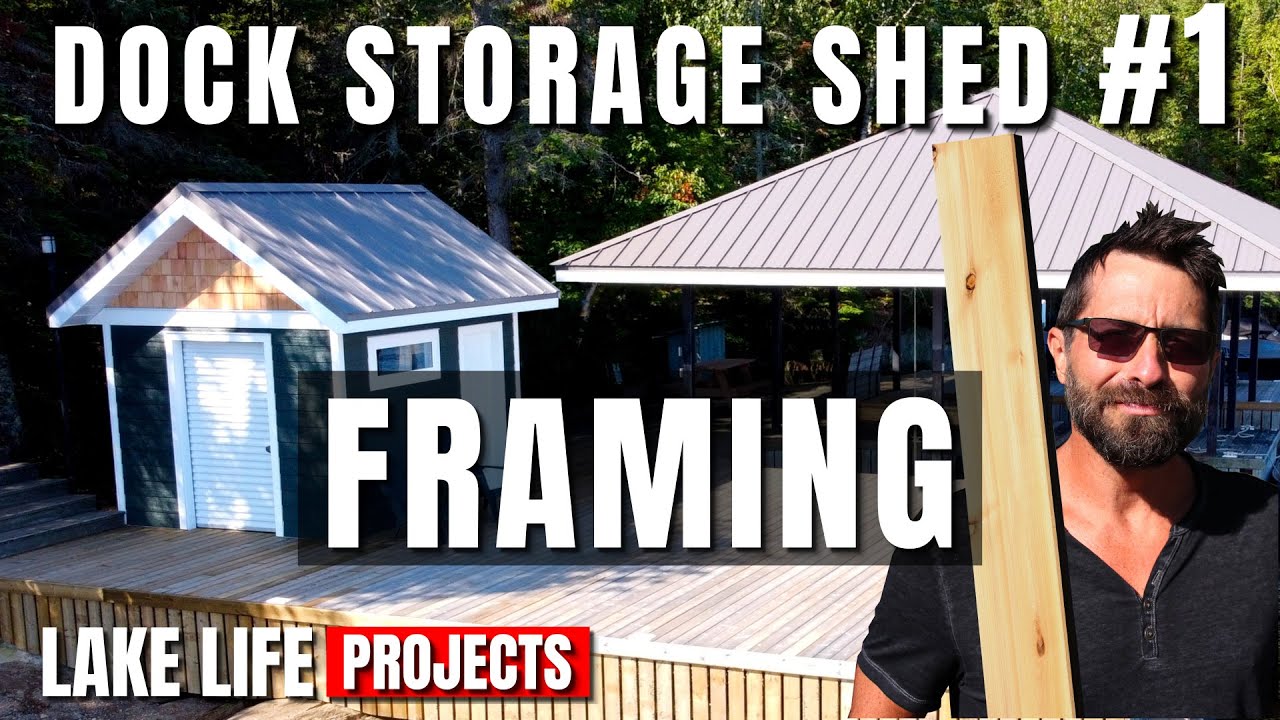 DIY How to Frame a Shed | Dock Storage Building Ep 1 | Lake Life DIY Project