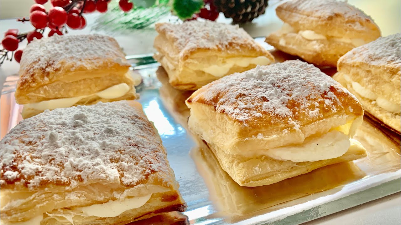 HOJALDRE RELLENO DE NATA🥇👵🏽👩🏽‍🍳 LOS MAS FÁCILES DE HACER