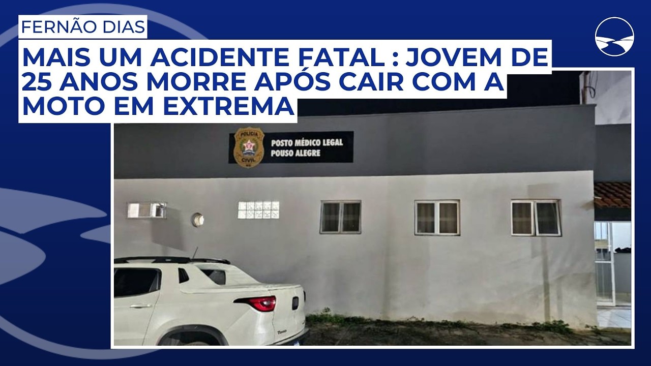 Mais um acidente fatal na Fernão Dias: Jovem de 25 anos morre após cair com a moto em Extrema