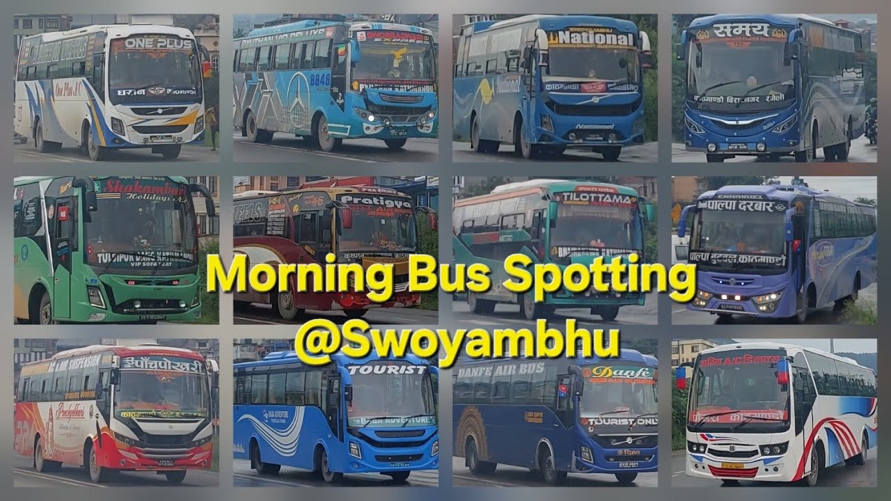 Bus Spotting at Morning काठमाडौं बाट जाने तथा आउने बसहरु #nepalibuses #simplex2499 #nepalibuses