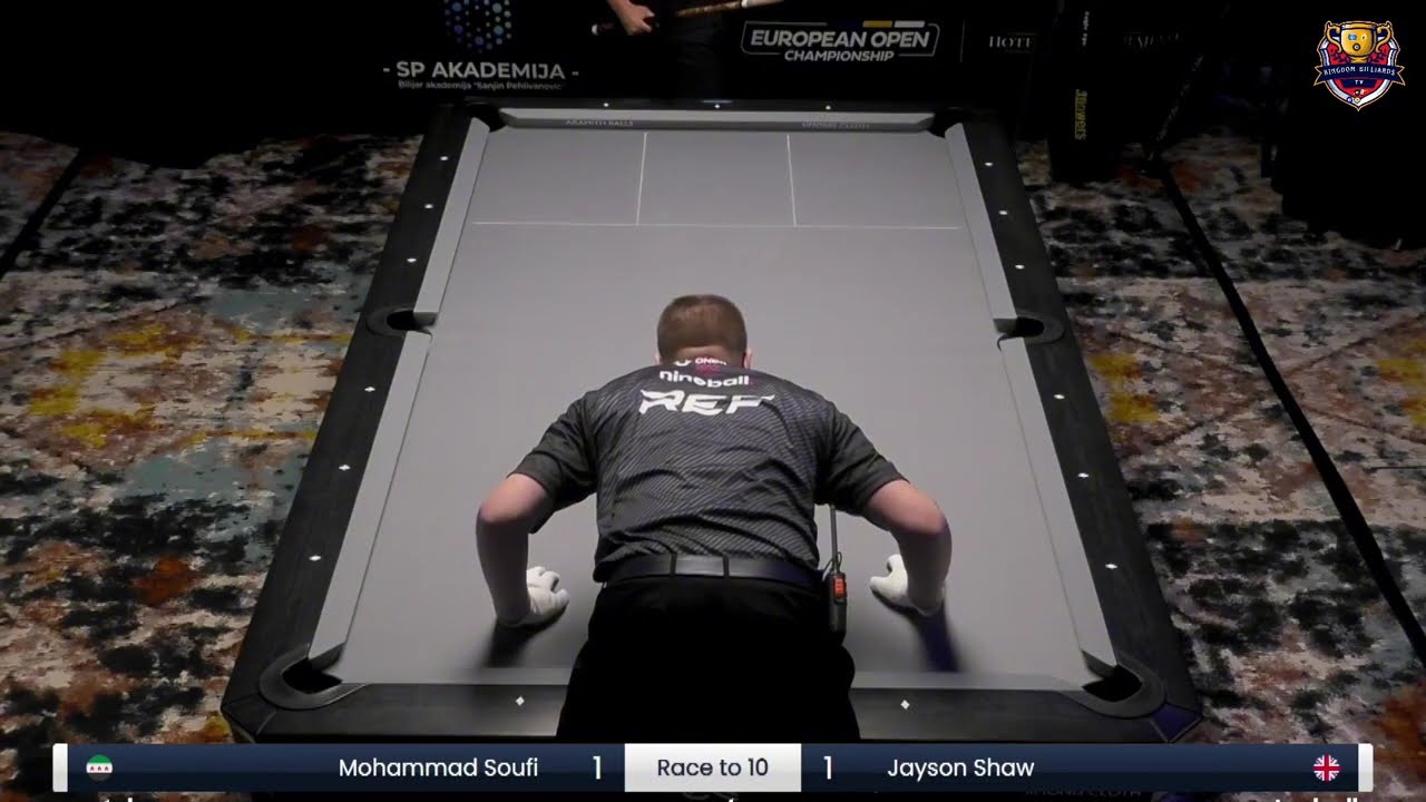 Jayson Shaw vs Mohammad Soufi | Race to 10 | European Open #kingdombilliardstv #9ballpool