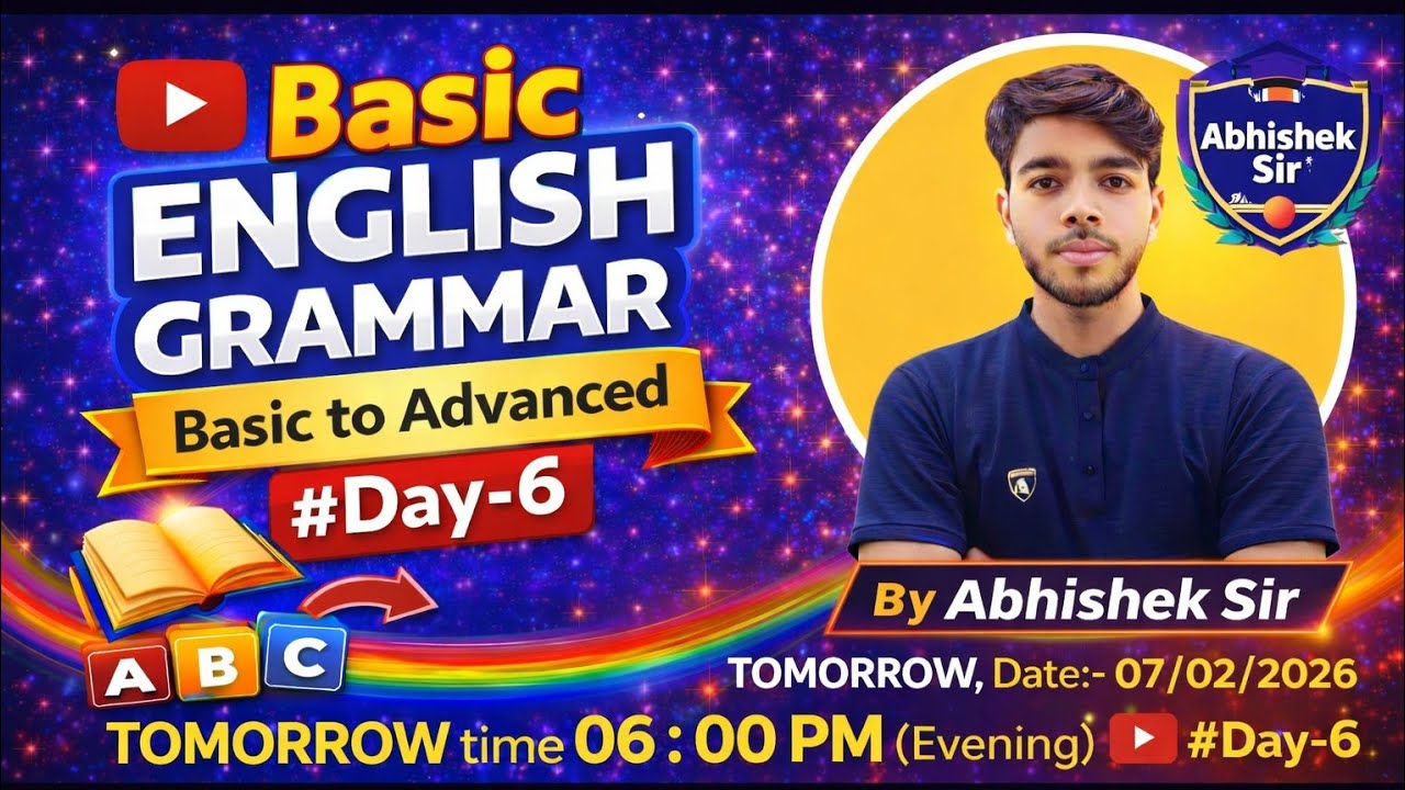 #Basic English grammar#Abhishek sir #Zero to advance # English grammar #EnglishSpeaking# Day-6 #2026