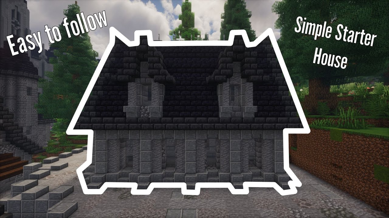 🦇 Gothic Minecraft Starter House Tutorial | Survival-Friendly Build 🏰