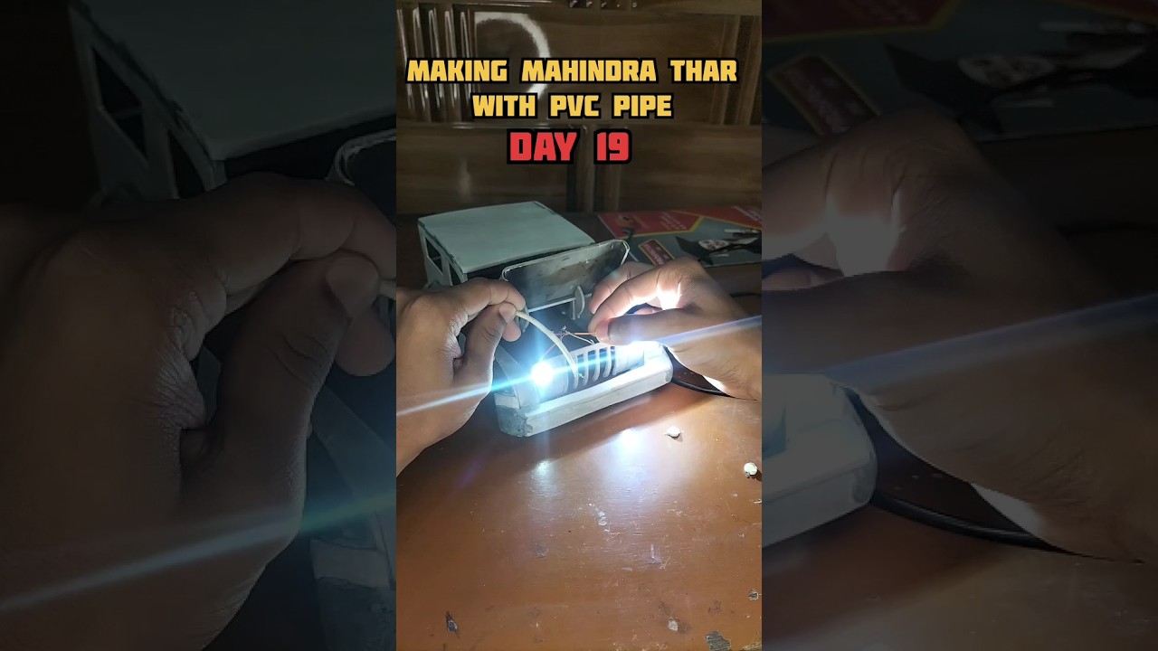 Making Mahindra Thar rc scale model with PVC pipe . Day 19 #scalemodel#thar#mahindra#mahindrathar