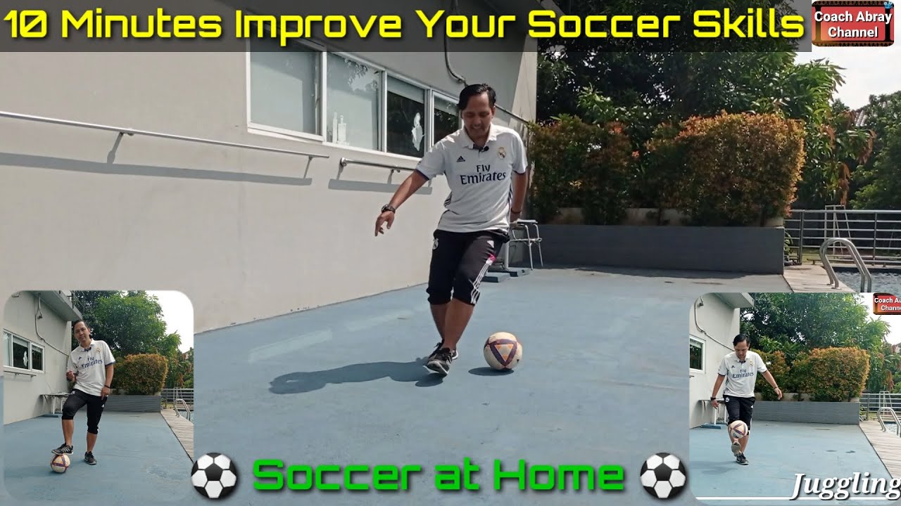Latihan Teknik Dasar Sepak Bola Dribbling & Passing | How to Improve Your Soccer Skills | PE at Home
