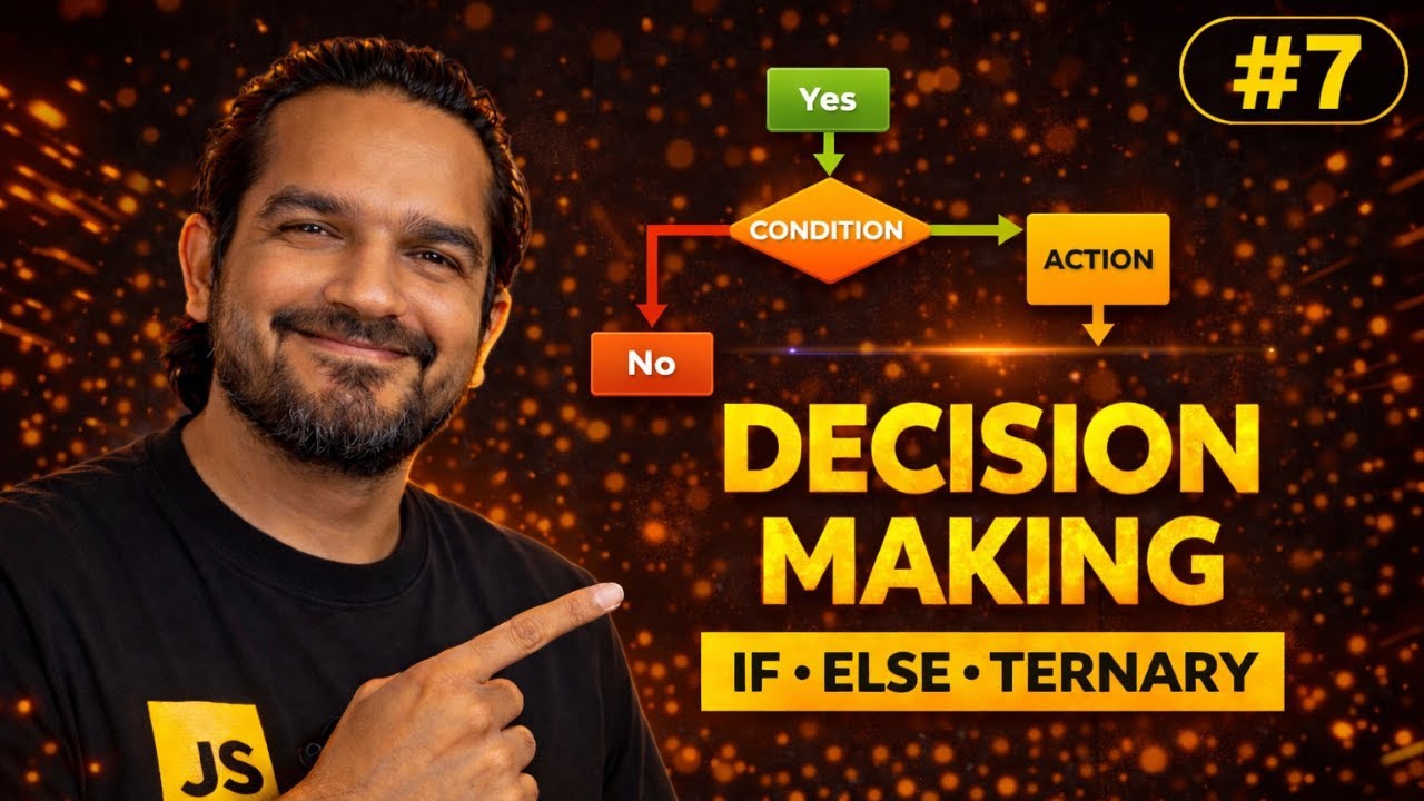 Decision Making in JavaScript | if, else, else if, ternary ( ? : ) | JS Mastery #7