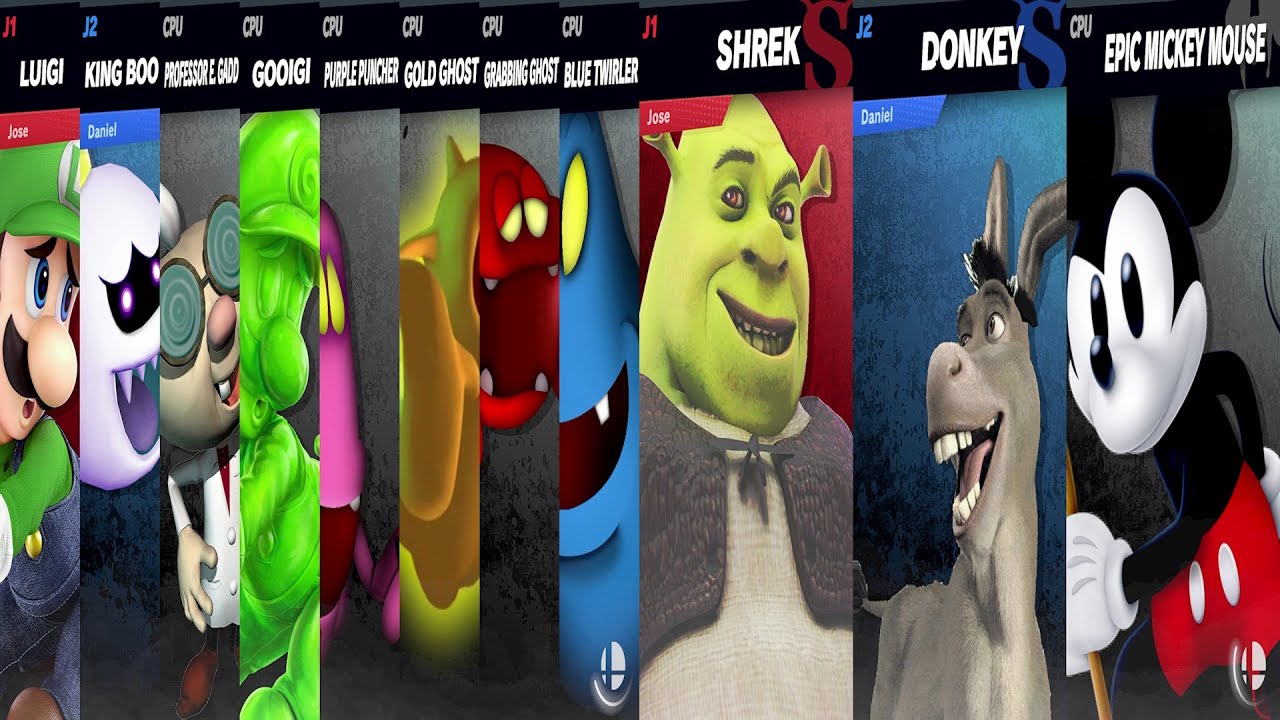 Luigi vs King Boo vs Gooigi | Epic Mickey vs Donkey | Ghosts in Super Smash Bros Ultimate 24