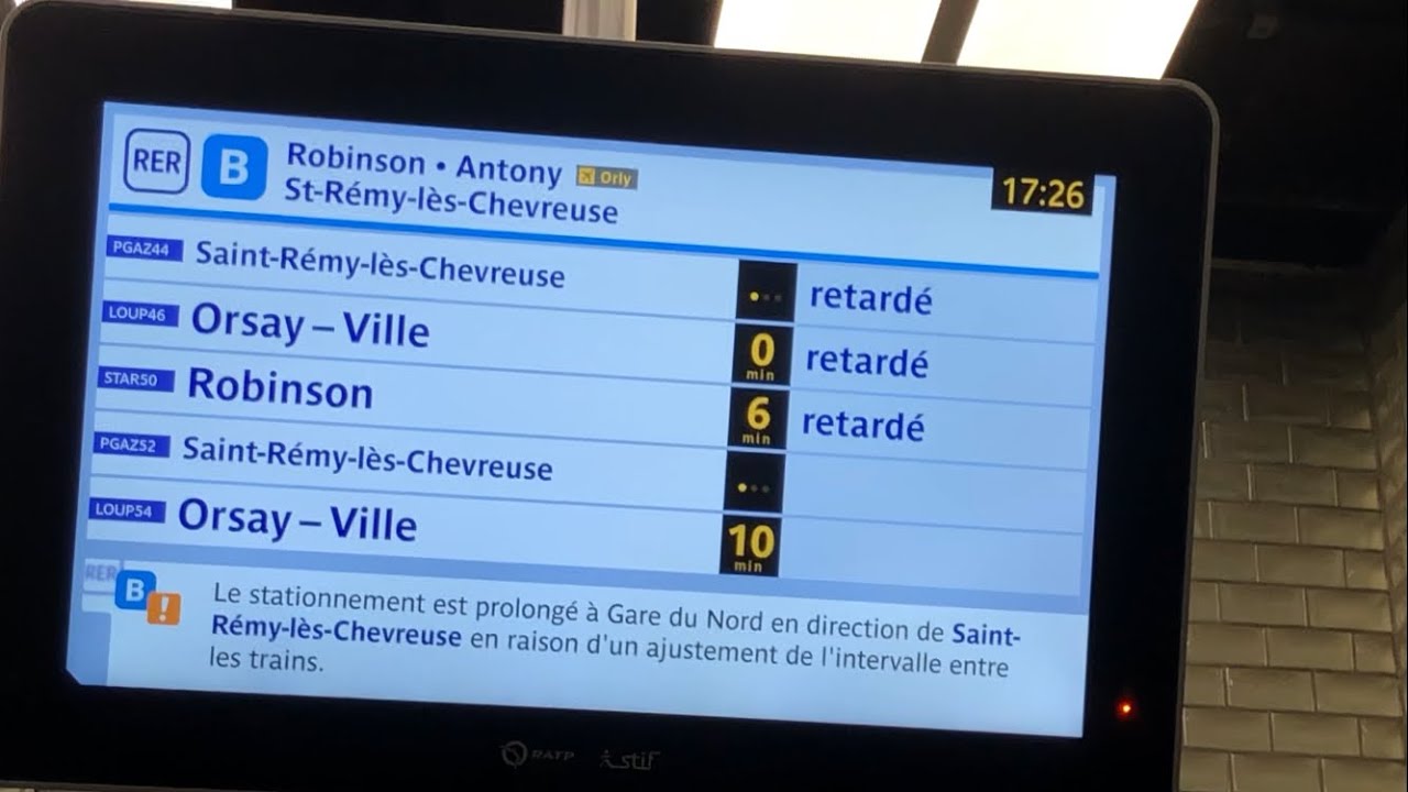 (RER B) : Malaise voyageur, très forte affluence (incident)