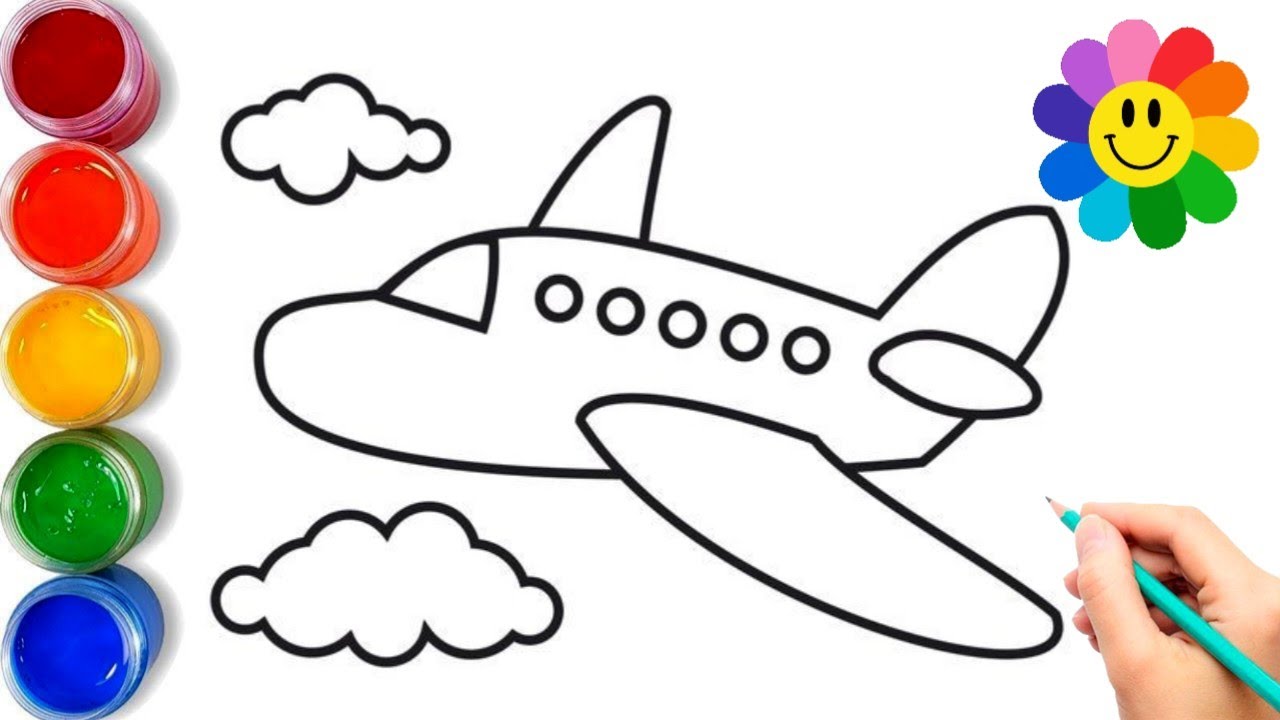 Aeroplane Drawing | Aeroplane Drawing Easy | Draw Smart