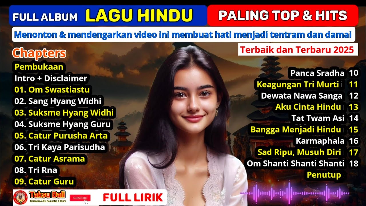 Bikin Ketagihan Denger 🔴 Kumpulan Lagu Hindu - KEMULIAAN AJARAN SUCI HINDU 👍 Terbaik & Terbaru 2025