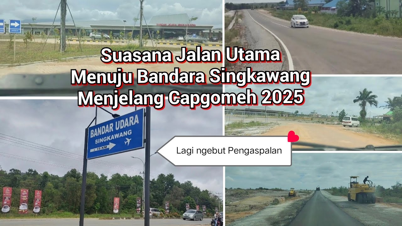 Suasana jalan Utama menuju Bandara Singkawang menjelang Capgomeh 2025 | Imlek Capgomeh 2025 #up