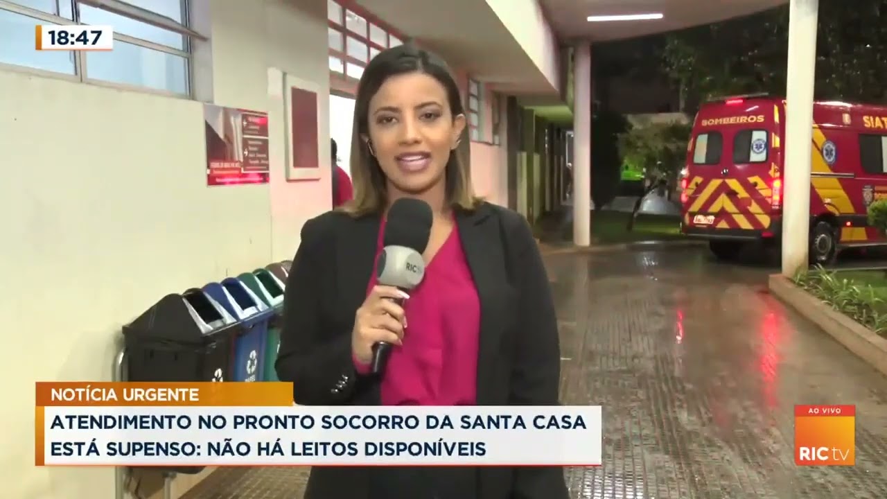 Atendimento no pronto socorro da Santa Casa está suspenso: não há leitos disponíveis