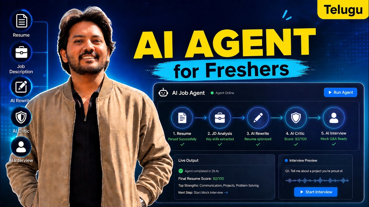 I Built an AI Agent for Jobs | AI Agents Explained in Telugu