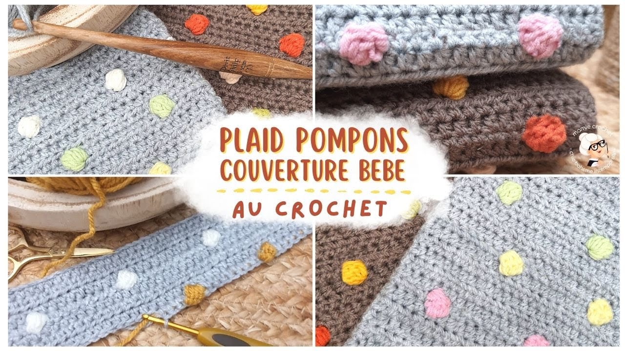 🧶 PLAID OU COUVERTURE BEBE ADORABLE , FACILE & SATISFAISANT CROCHET 🧶 TUTO pas a pas  @Mamie Crochet