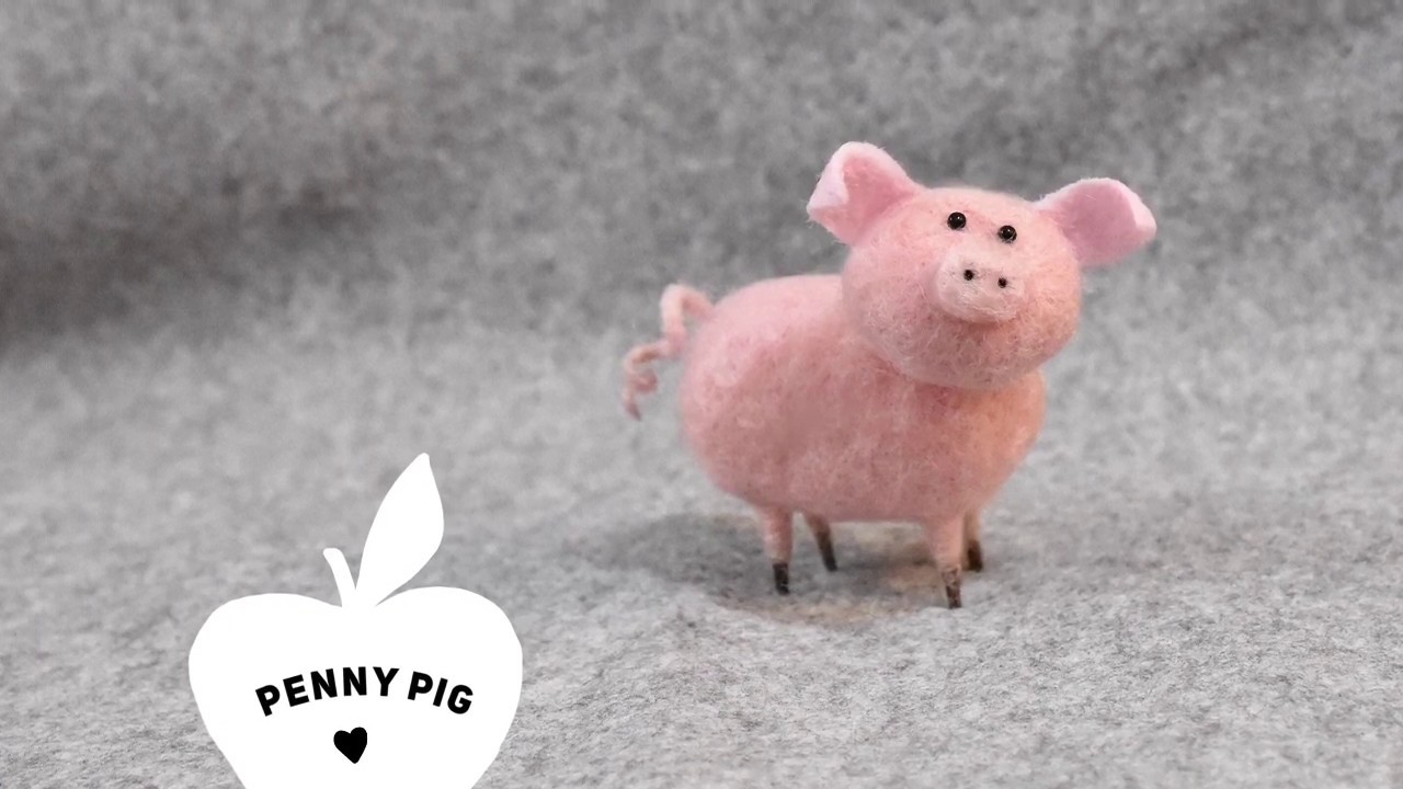 The Wishing Shed - Needle Felt Pig - Tutorial - Farm