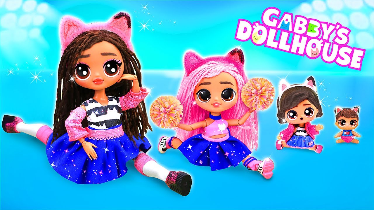 &iexcl;La animadora de la casa de mu&ntilde;ecas de Gabby creciendo! Manualidades para LOL OMG