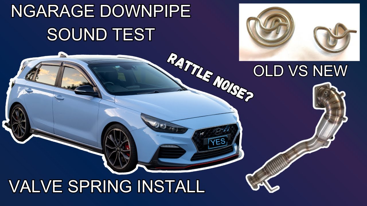i30N N Garage Downpipe Sound Test (NO TUNE) | Exhaust Valve Spring Install