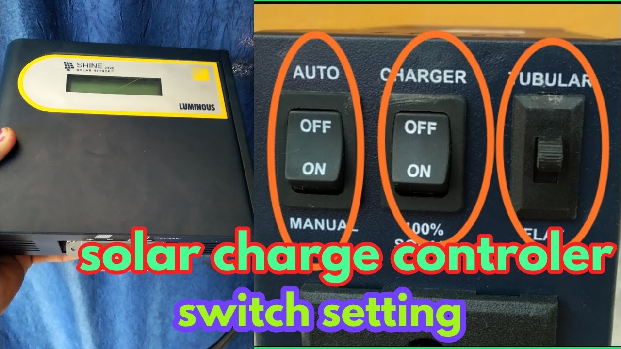 Luminous solar charge controler switch setting!how to install solar charge controler!