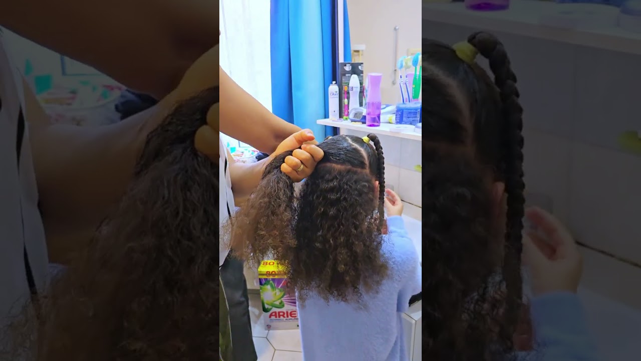She didn't what anything done on her hair but mom git to make a pride looks beautiful 🥰🥰🥰🥰