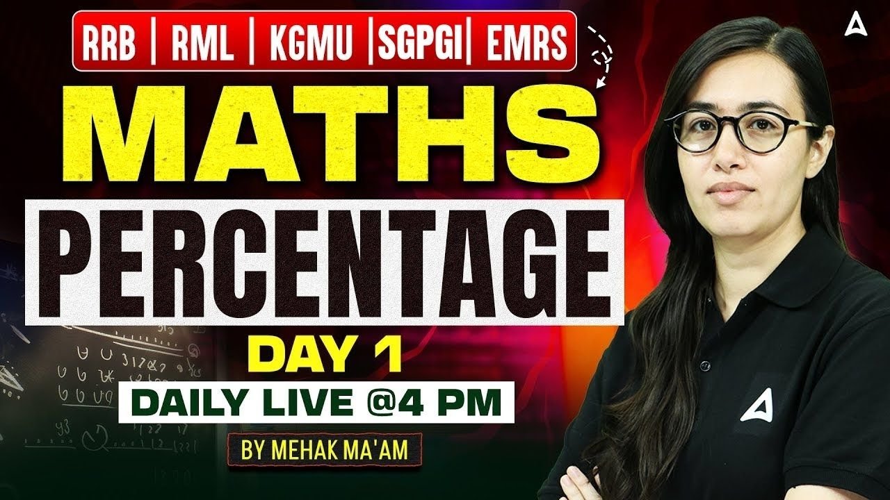 RRB, RML, KGMU, SGPGI & EMRS | Maths Percentage Class Day-1 | Non Nursing Math Classes #NonNursing