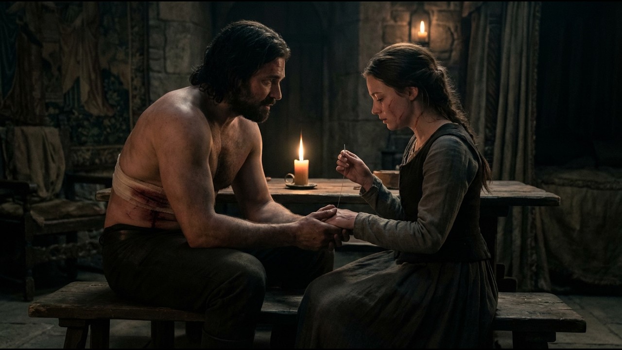 The Scarred Omega Stitched His War Wound — Her Hands Shook Until He Steadied Them