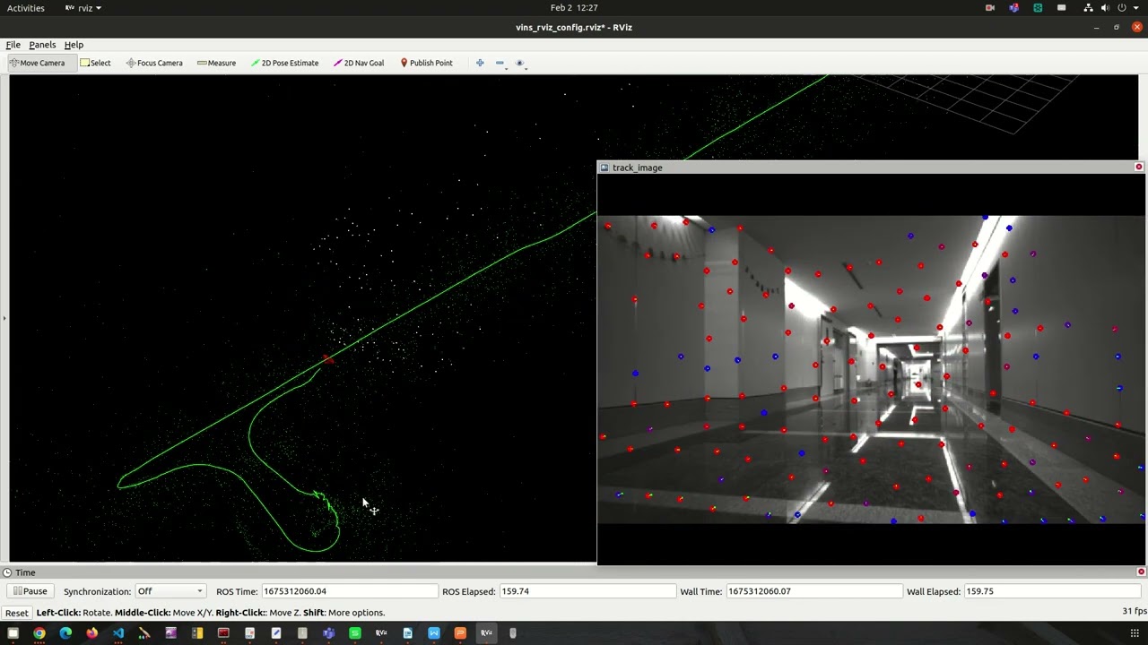 VINS Fusion test (with mono camera + IMU)