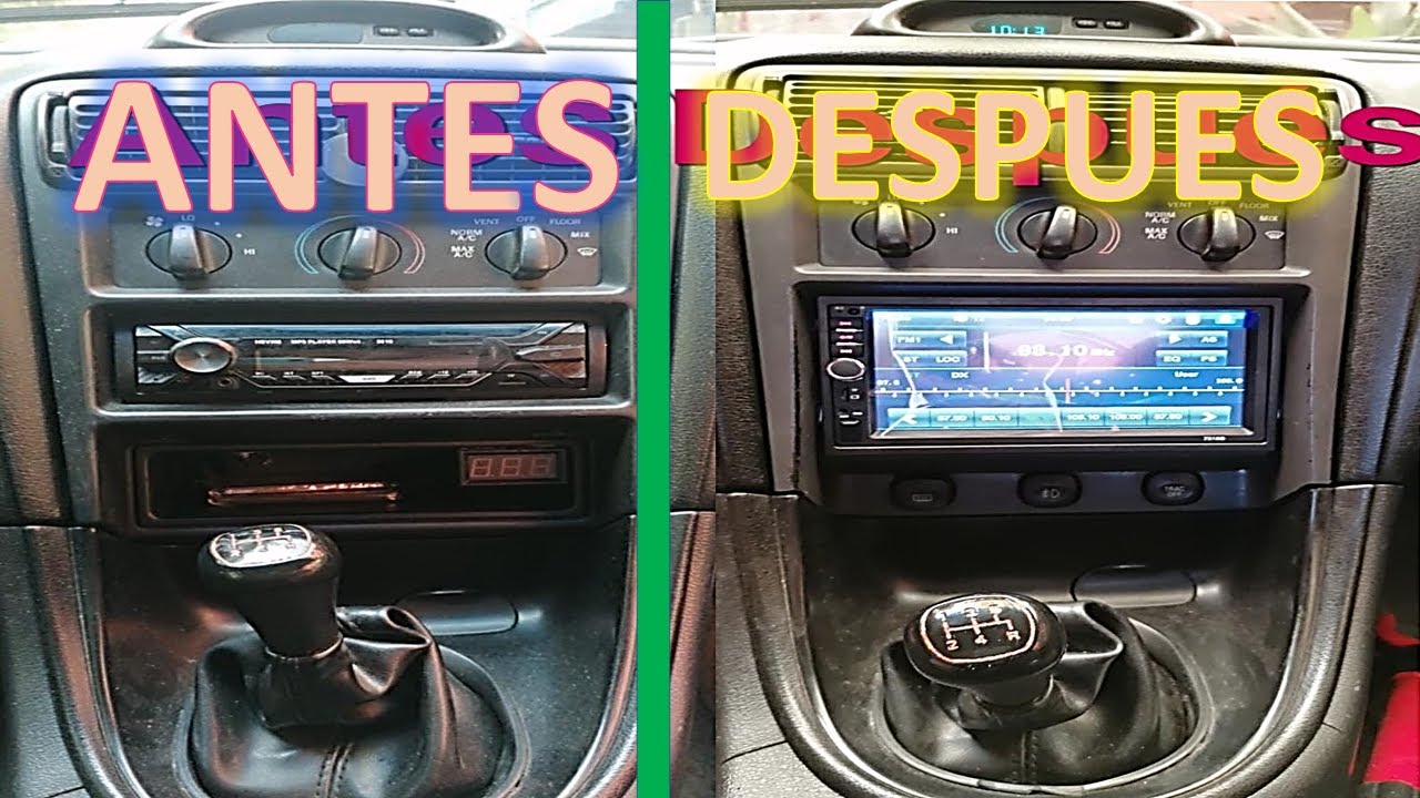 INSTALANDO BICEL 2 DIN Y ESTEREO DE PANTALLA EN EL MUSTANG SN95 EL WATCHAZO