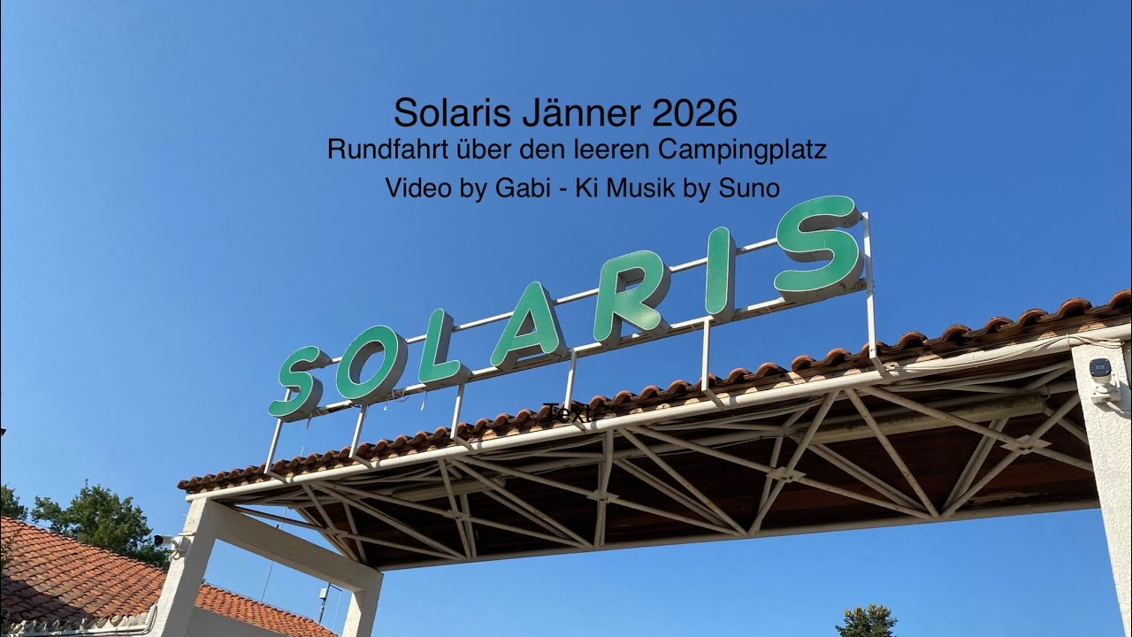 Radfahrt über den leeren Campingplatz Solaris Naturist FKK  Tar -Jänner 2026