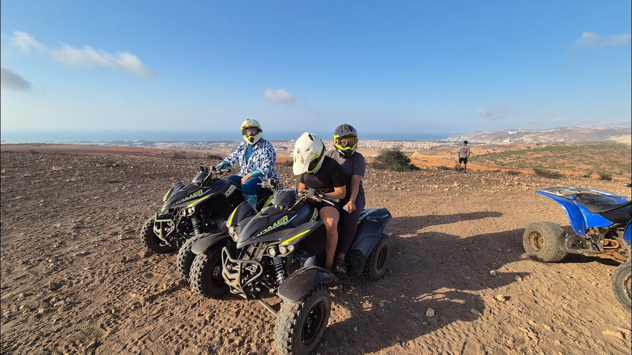 أجواء الصيف الجميلة بالسعيدية/مشيت مع بنات أختي ركبنا لكواد😊#morocco 