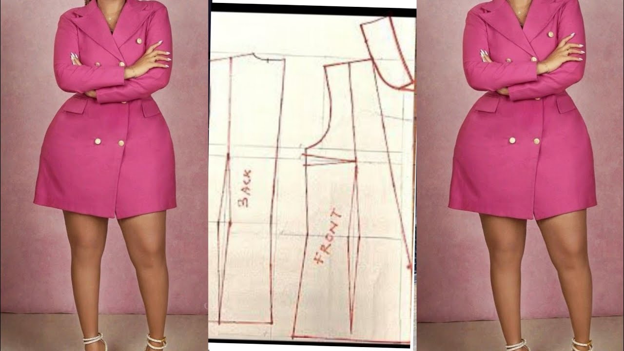 How to cut Notched Collar double breasted blazer /Full guide