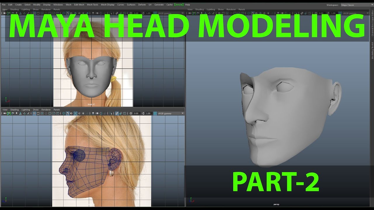 Head Modeling in Maya (Female) l Part-02