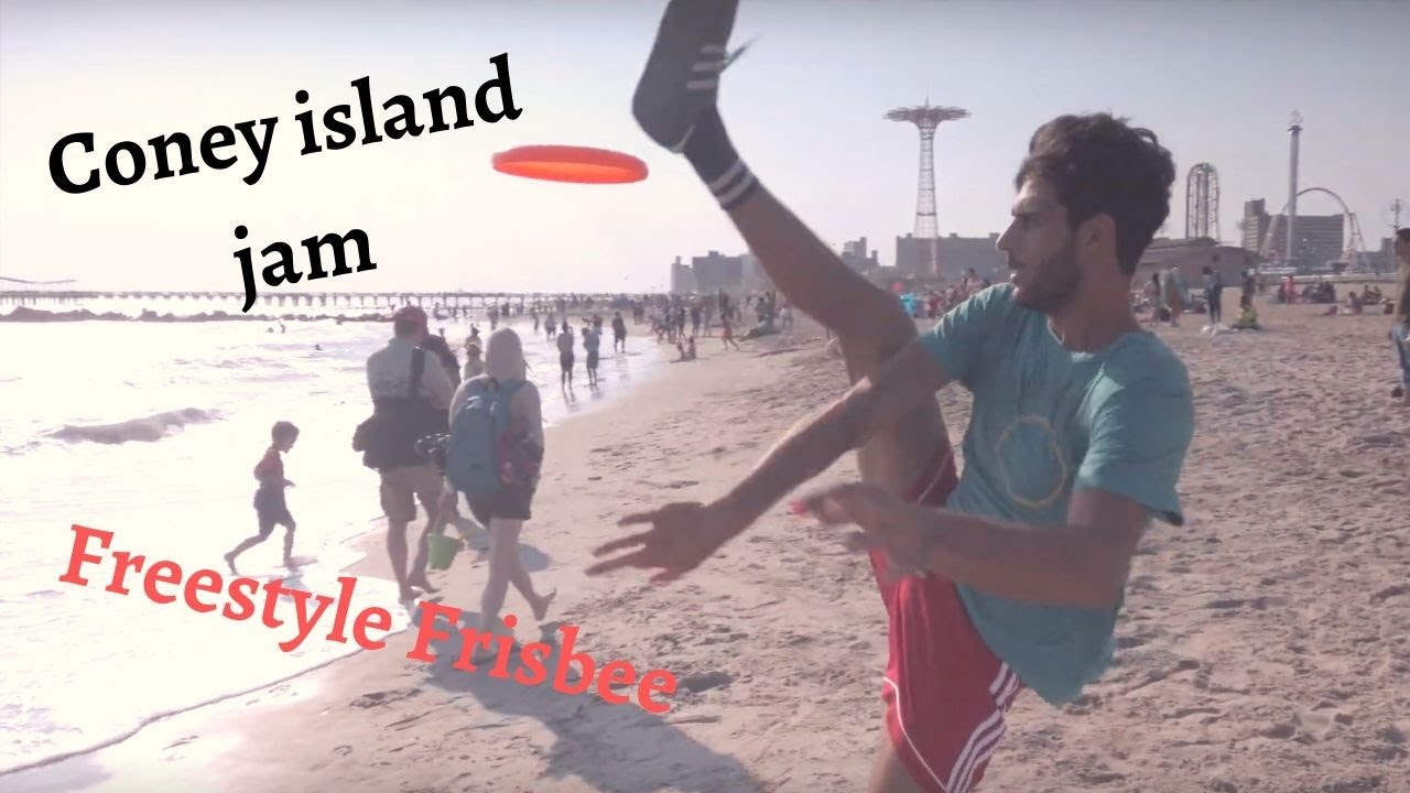 Coney Island Beach, Andrea Solo Jam (Freestyle Frisbee)