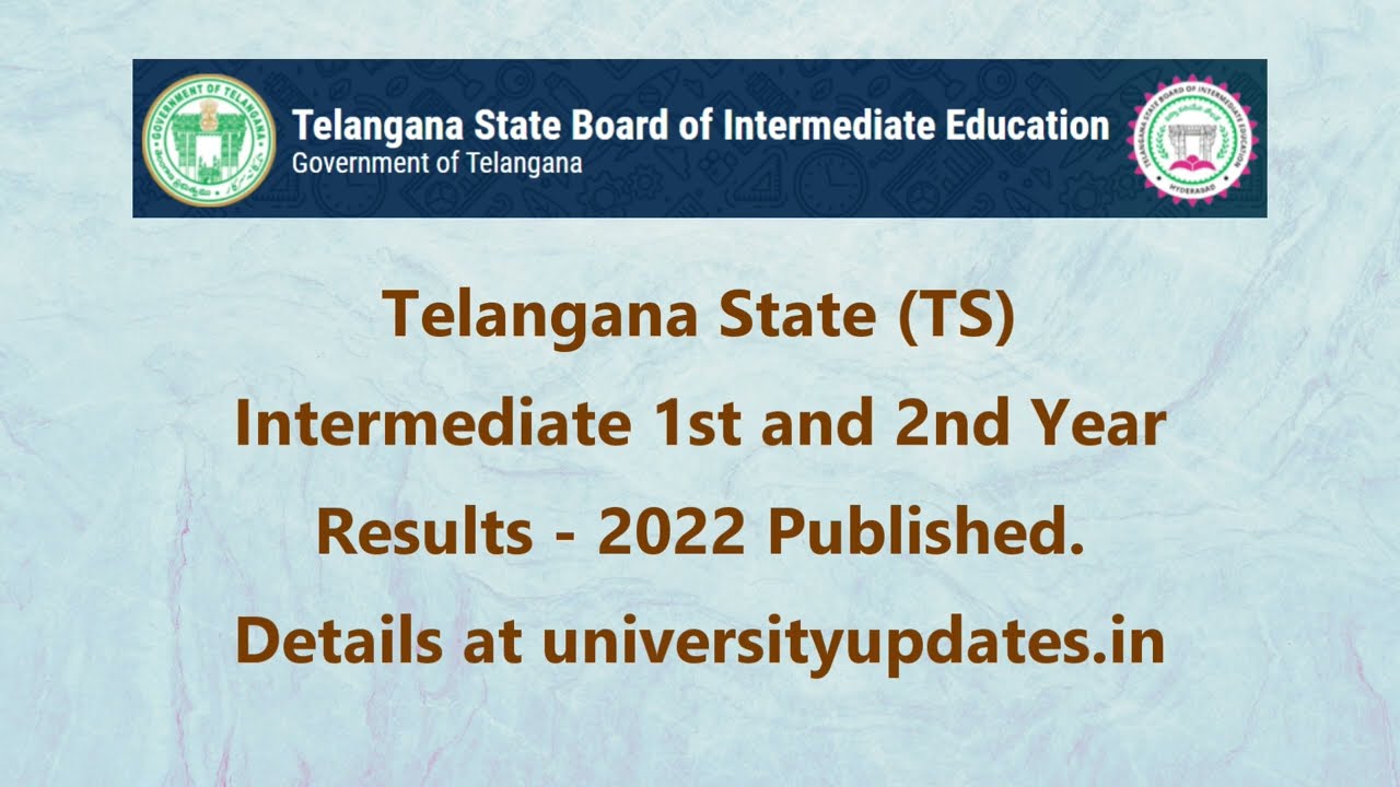 TS Inter Results 2022