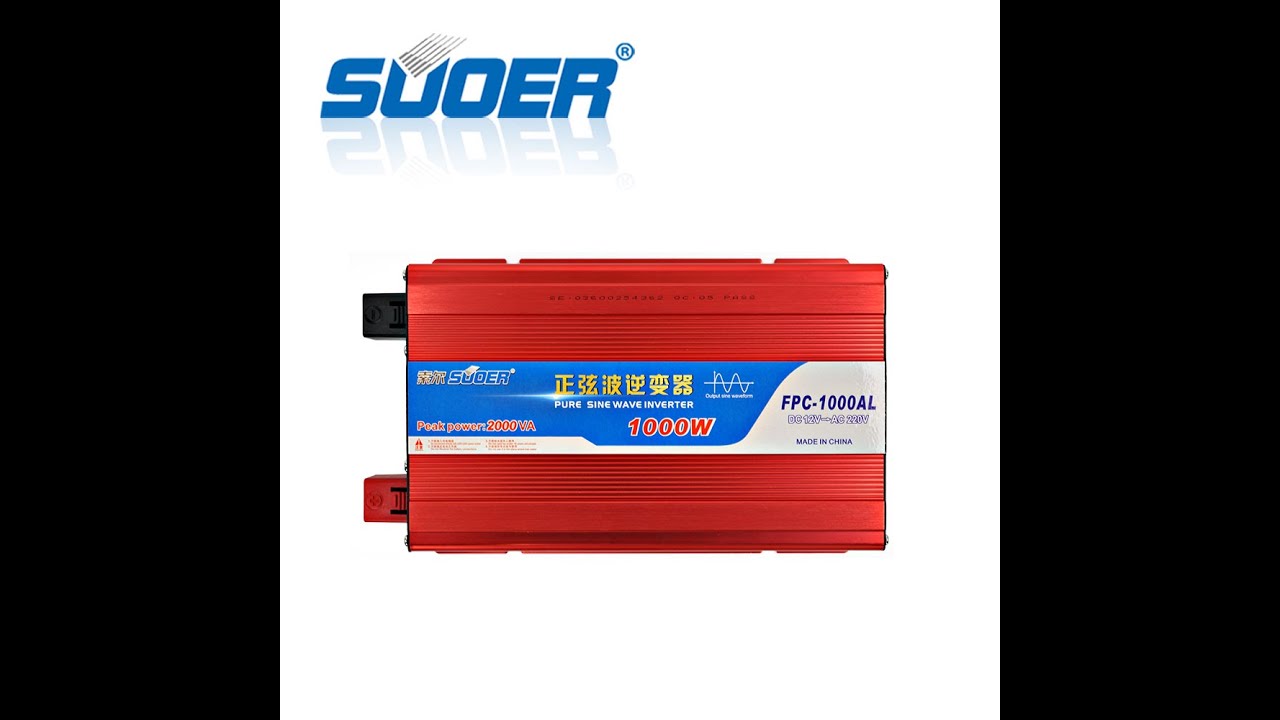 Suoer 12V 220V 1000W pure sine wave  inverter