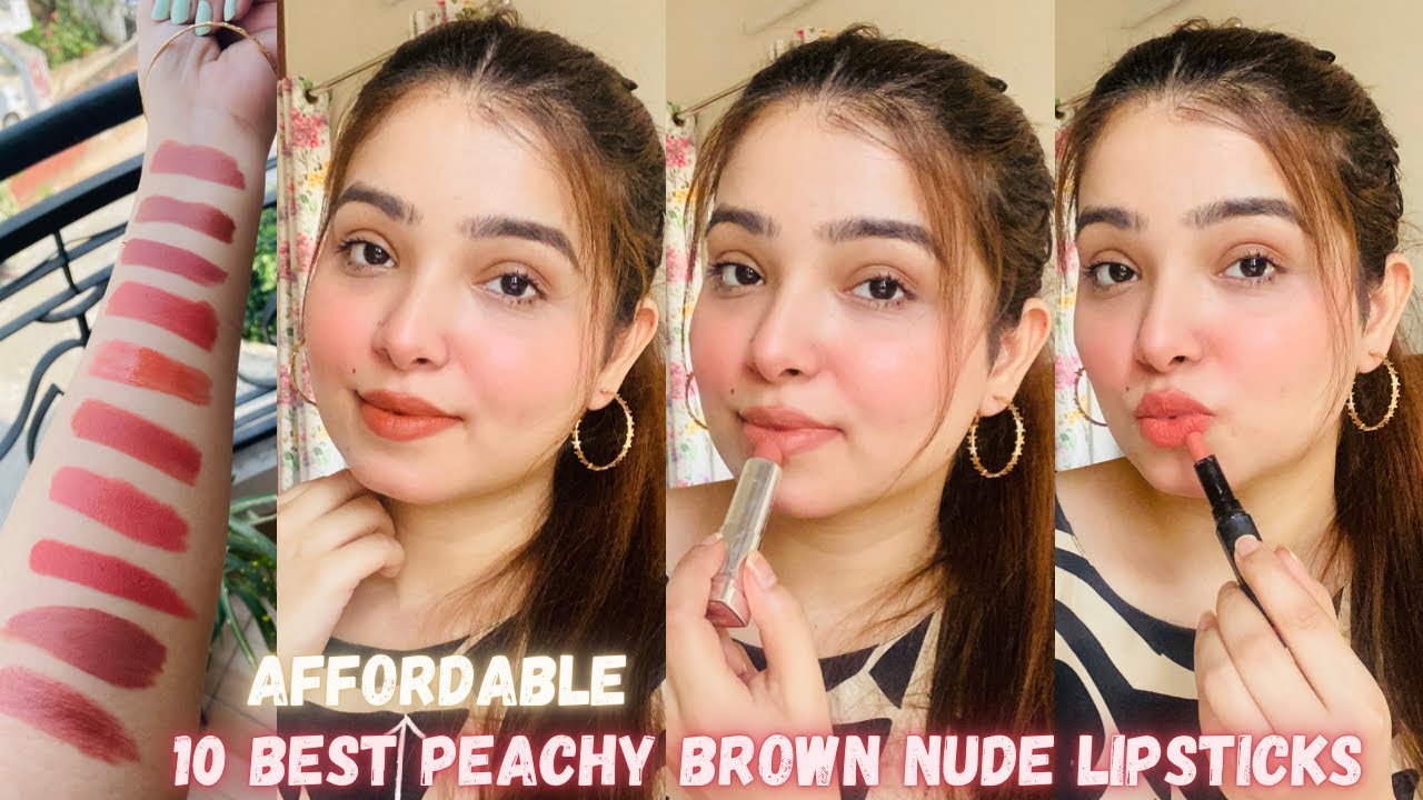 10 Best Affordable Peachy Brown Nude Lipsticks For All Indian Skin Tones || Starting At Rs.75