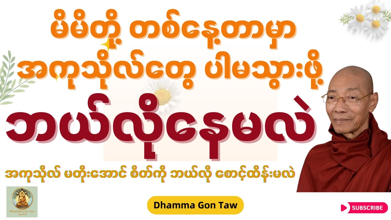 အကုသိုလ်တား စိတ်စွမ်းအား - ပါချုပ်ဆရာတော်ဘုရားကြီး