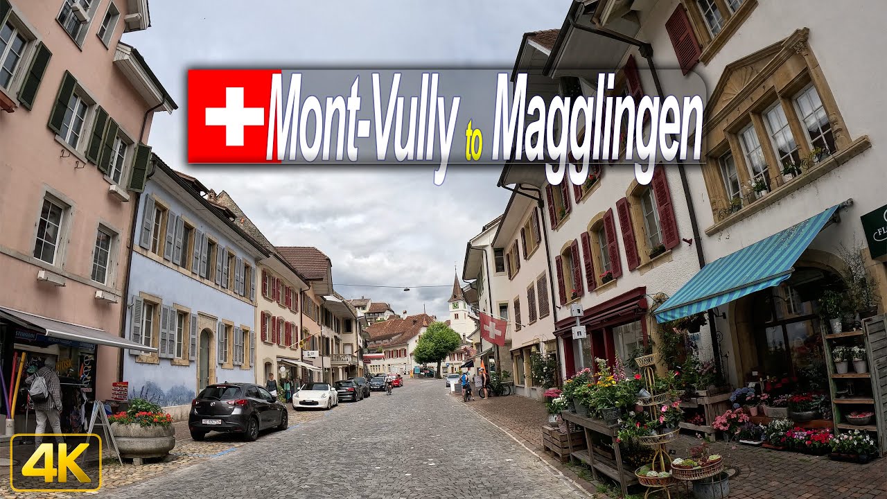Driving from the town of Mont-Vully on Lake Murten to Magglingen on Lake Biel, Switzerland 🇨🇭