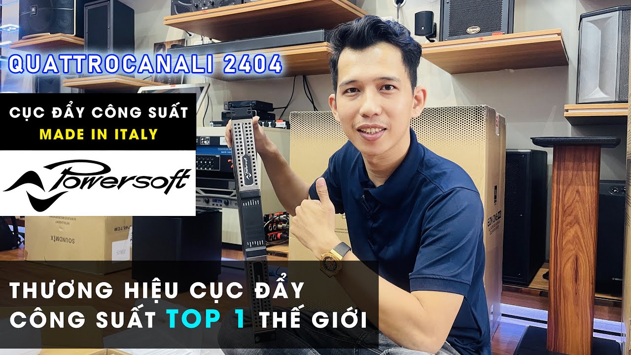 Powersoft | Cục Đẩy Công Suất Hay Nhất: Quá nhiều công nghệ  Quattrocanali  Series 2404 DSP & Dante
