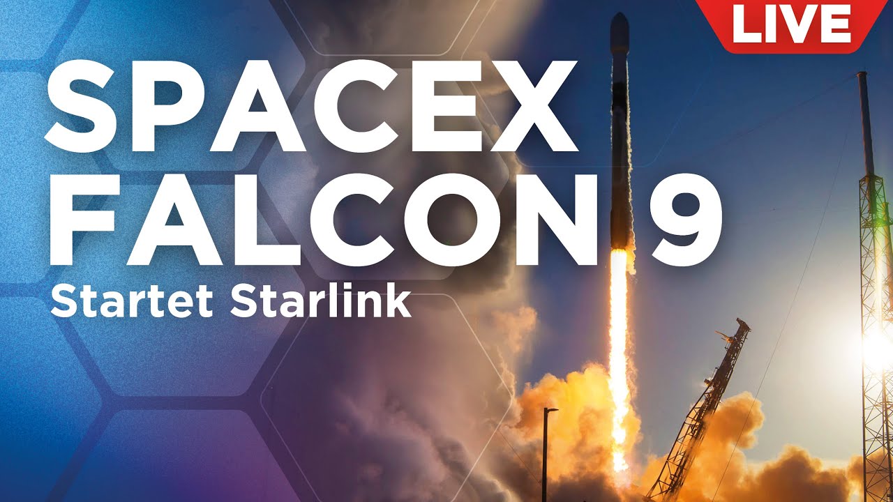 Live: SpaceX Falcon 9 Raketenstart mit Starlink Internetsatelliten (Gruppe 3-3) | auf Deutsch