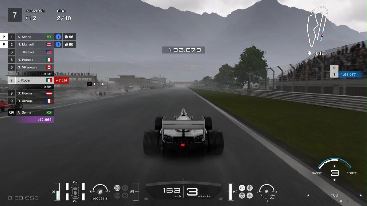 GT7 - 80's F1 race (Piquet) - Dragon Trail Gardens