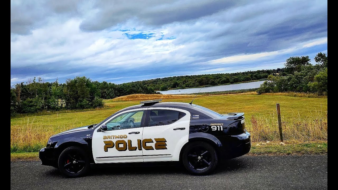 US cop car in UK - Prom in Gateshead