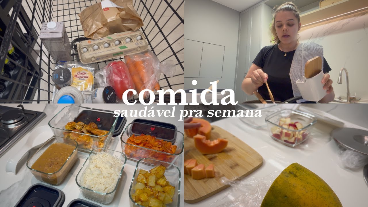 Fazendo comida saudável pra semana toda, limpeza e organização da cozinha e lavando nossas roupas