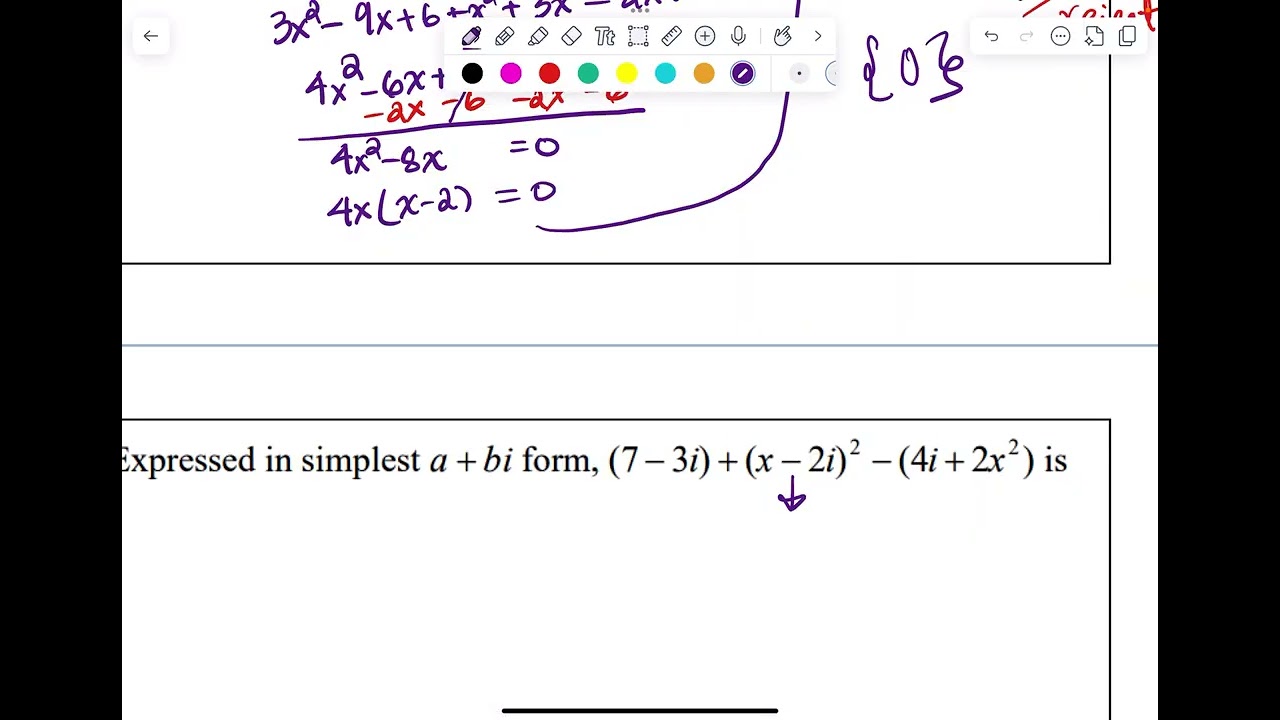 Test 2 Review Part 2 (Rationals, Complex Number)