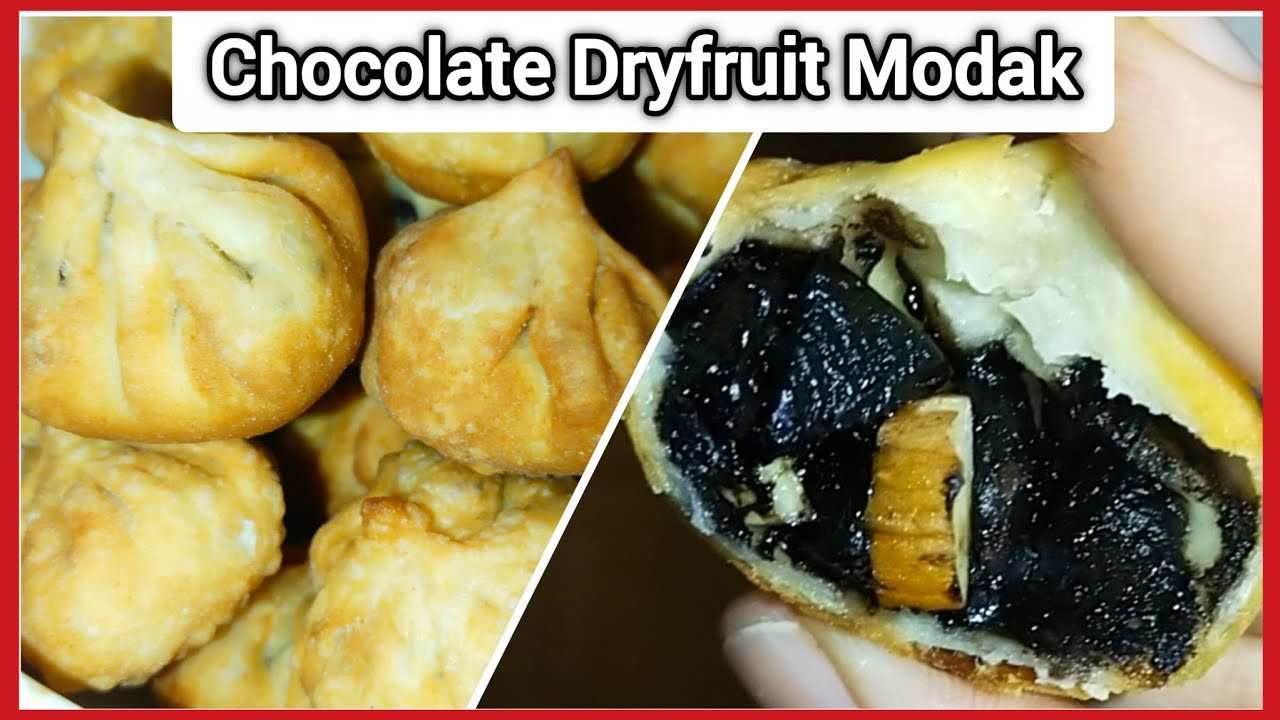 Most Delicious Modak Recipe - Crispy Chocolatey Yummy | Chocolate Dryfruit Modak Recipe