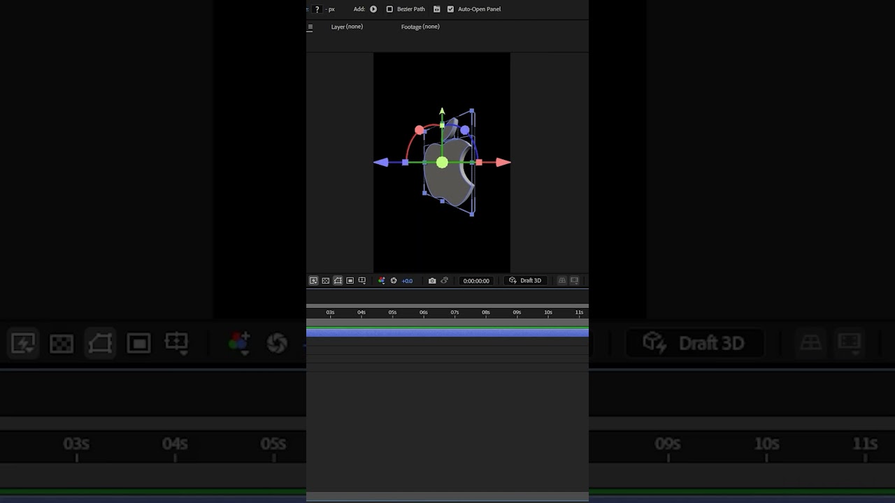 Convert 2D logo to 3D in 1 min | After Effects #aftereffects #animation #edit #adobe #logo #viral