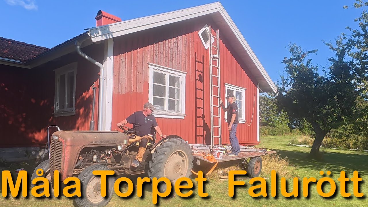 M&aring;la Torpet med Falu r&ouml;df&auml;rg (M&aring;la med slamf&auml;rg)