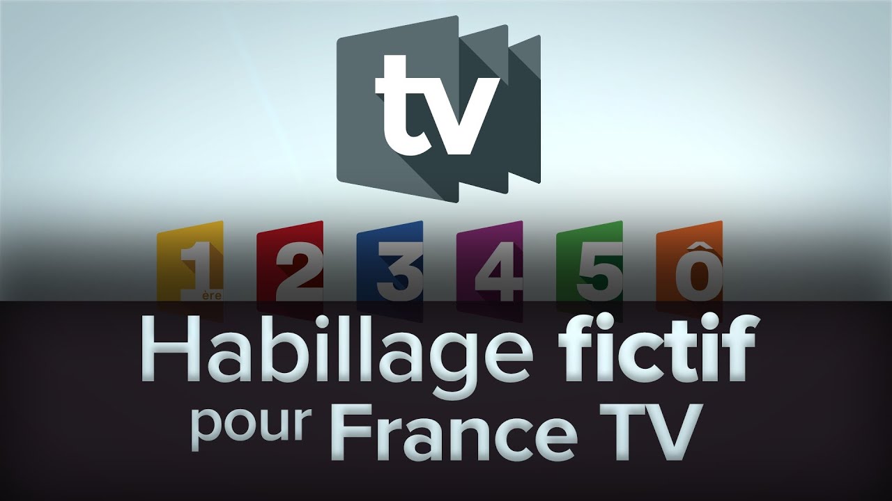 Habillage fictif pour France TV en Flat Design